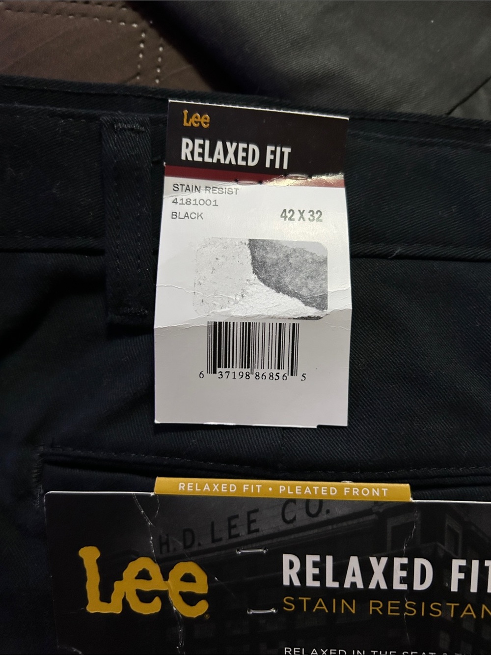 Lee Relaxed Fit Men's pant 42x32 - Black